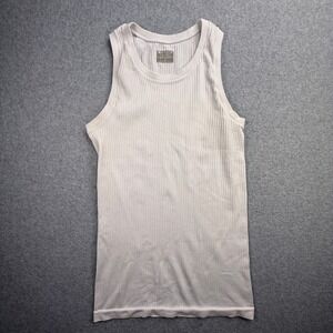 Athleta Tank Top Women Size S Light Gray Excellent Ribbed Seamless Yoga Athletic